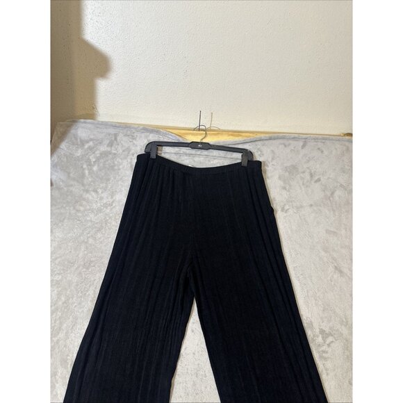 Chico’s Travelers Pants Women’s 3 XL 16 18 Black Ribbed Pull On Pockets Stretch - Picture 10 of 11